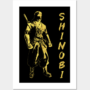 Ninja SHINOBI Silhouette Abstract Japanese Art of a Legendary Shadow Warrior Posters and Art